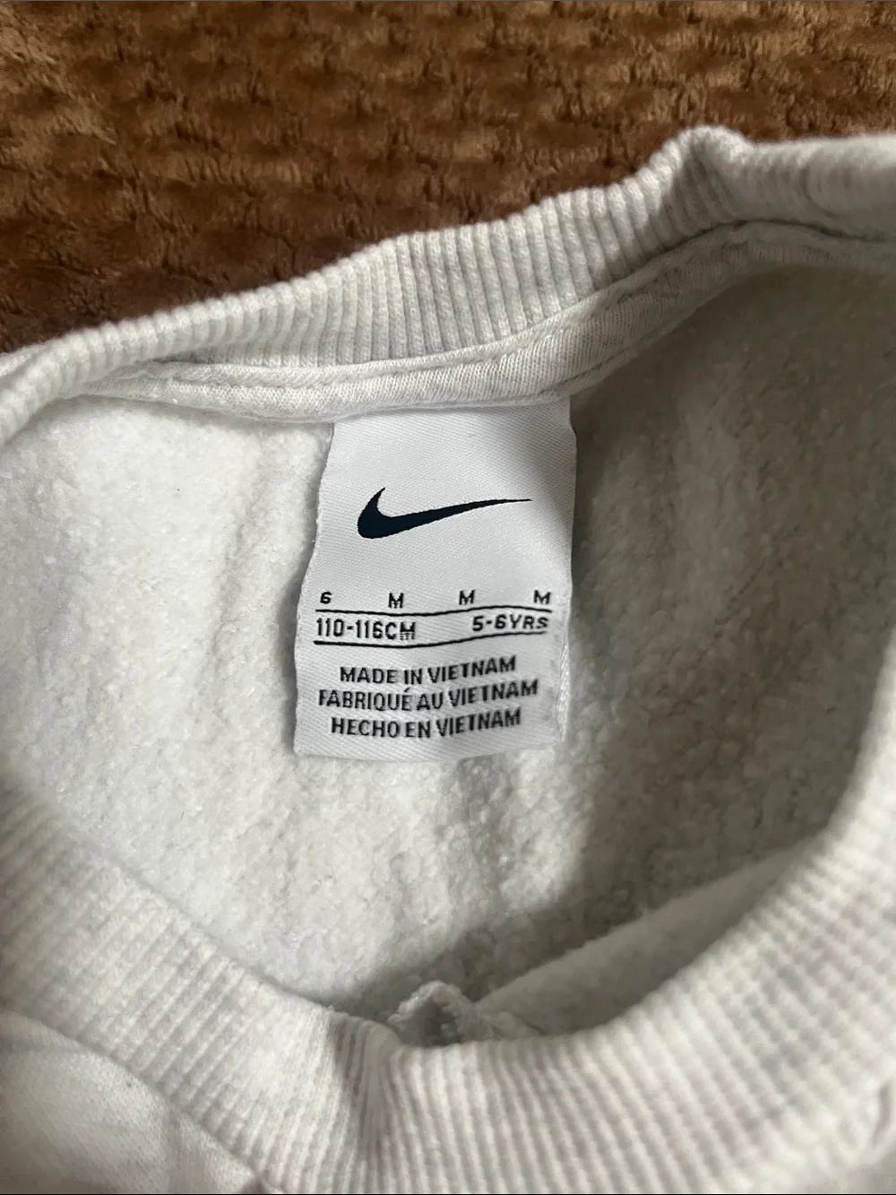 Nike Kids Light Heather Gray Sweatshirt & Joggers with Taupe Swoosh